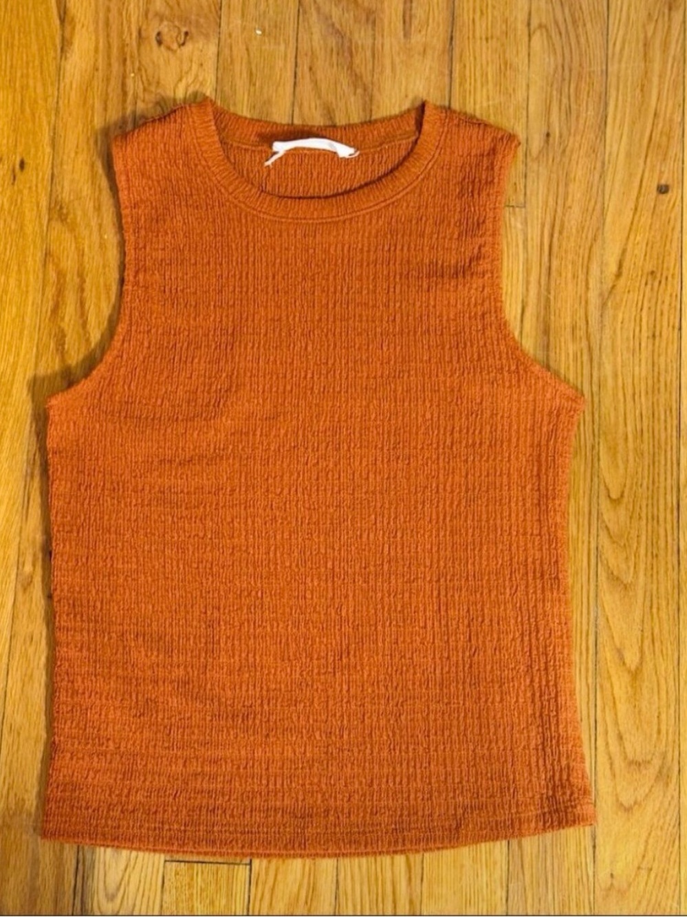 Dry Goods Women's Sleeveless Textured Tank Top - Rust